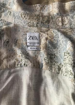 Сорочка zara #льон #блуза3 фото