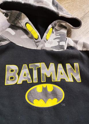 Толстовка, кофта с капюшоном, primark, batman, р. 92-98, 2-3 года3 фото