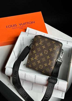 Сумка мессенджер в стилі louis vuitton +брендова упаковка безкоштовно