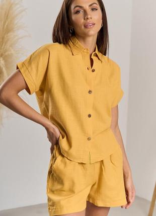 Женская пижама с шортиками 100% хлопок 92235 размеры s, m, l, xl
