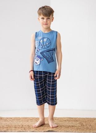 Детская пижама с шортами на мальчика размер 3-4, 5-6, 7-8.4 фото