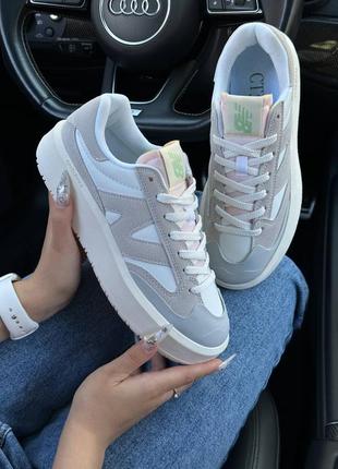 New balance ct302 white light grey suede