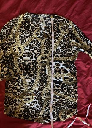 Кофта блуза хлопок леопард2 фото