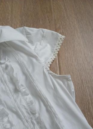 Новая блуза белого цвета с сеткой3 фото