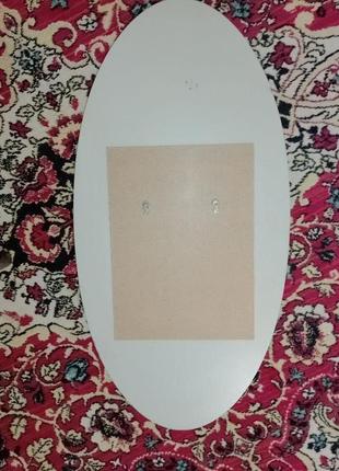 Зеркало большое овальное новое 89*45 см настенное без рамы