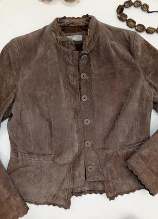 Куртка из натуральной, мягкой замши wallis коричневого цвета2 фото
