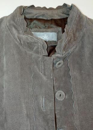 Куртка из натуральной, мягкой замши wallis коричневого цвета9 фото