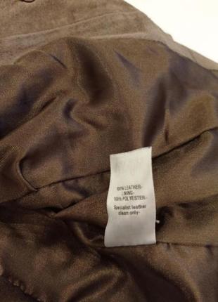 Куртка из натуральной, мягкой замши wallis коричневого цвета10 фото
