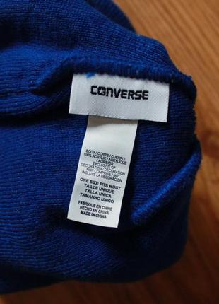 Стильная шапка унисекс известный бренд с большой надписью converse2 фото