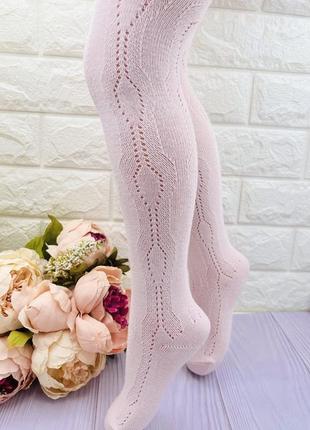 Ажурні колготи для дівчинки бавовняні турецькі