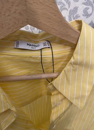 Жовта рубашка mango 3
