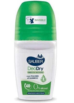 Итальянский дезодорант sauber deodorante deodry roll on , 50 мл5 фото