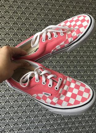 Vans розовые barbie core кеды в клеточку1 фото