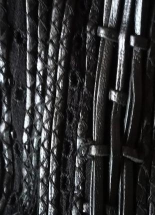 Дизайнерский сарафан из 100% шелка, декорирован кожей!7 фото