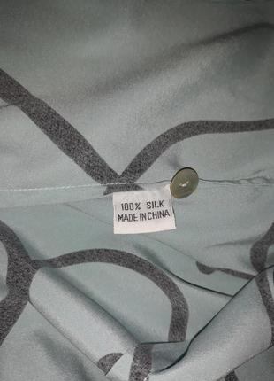 Роскошная классическая блуза из 100% шёлка размер m (38/ 46 укр)8 фото