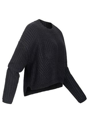 Укороченный джемпер свитер чёрный2 фото