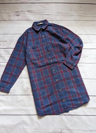 Плотная удлиненная рубашка от pull &amp; bear