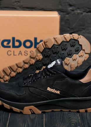 Мужские кроссовки reebok, чоловічі шкіряні кросівки3 фото