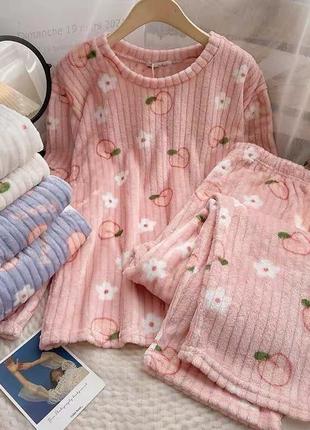 Затишна тепла плюшева піжамка🍑