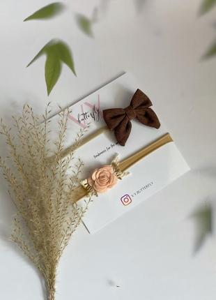 Повязка one size/ повязки для младенцев/ вельветовая повязка/ повязка из фетра