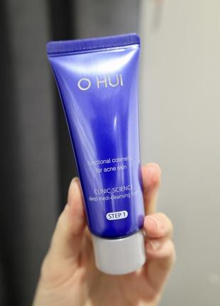 Пінка для проблемної шкіри o hui clinic science deep medi-cleansing foam 40 мл