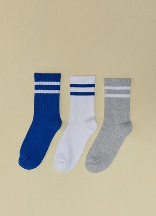 34 - 37 размер новые фирменные высокие носки с принтом спорт разного цвета набор 3 пары lc waikiki