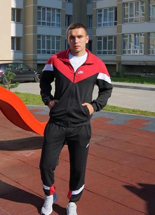 Осенний чёрный спортивный костюм комплект nike с капюшоном черный мужской спортивный костюм nike костюм найк на осень