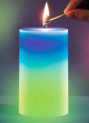 Воскова декоративна свічка mood magic зі справжнім полум'ям і led-підсвіткою6 фото