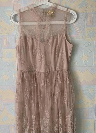 Нежное кружевное платье от h&m 36