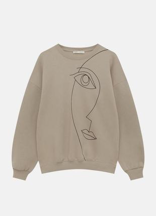 Оверсайз свитшот, худи, толстовка pull bear ( zara), размер xs, s, l, xl5 фото