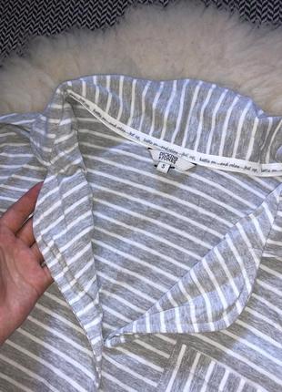 Домашняя натуральная пижама dickins&jones в полоску для дома рубашка хлопковая хлопок2 фото