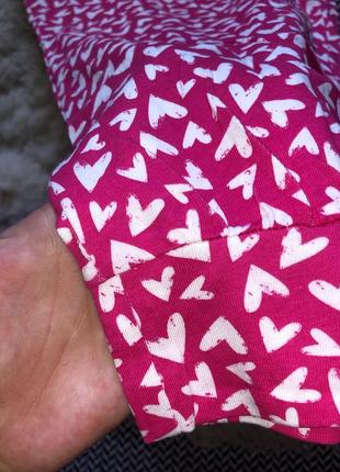 Домашние пижамные штаны натуральные хлопковые хлопок сердечки большой размер батал5 фото