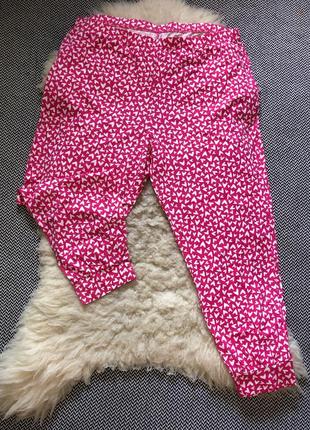 Домашние пижамные штаны натуральные хлопковые хлопок сердечки большой размер батал6 фото