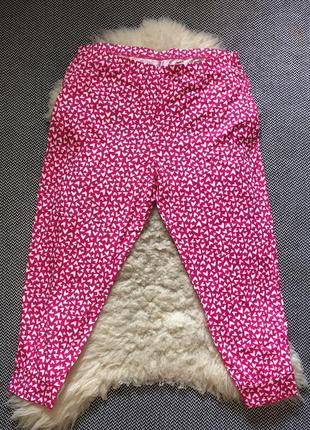 Домашние пижамные штаны натуральные хлопковые хлопок сердечки большой размер батал8 фото