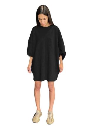 Женское платье-туника sport, в стиле oversize, черное