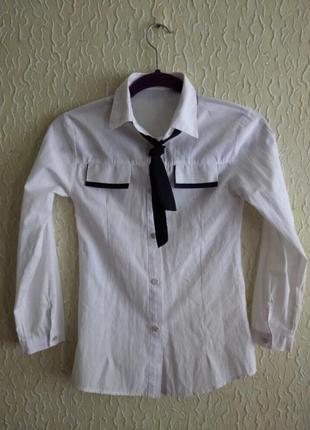 Рубашка блузка в школу, школьная рубашка, школьная форма девочке 10-12лет1 фото
