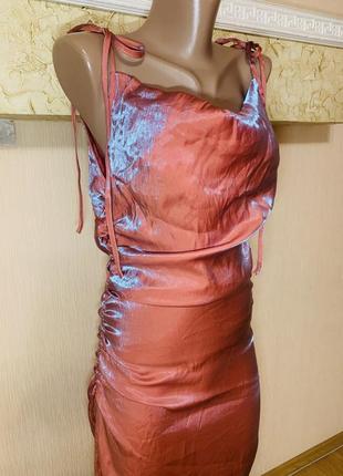 Платье макси-мини-миди трансформер атлас вискоза3 фото