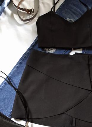 Жіноча спідниця міні pull&bear розмір м чорний 5