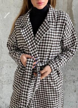 Женское пальто,женское пальто, тренч, твидовые пальто,пальто гусиная лапка, гусиная лапка, осевое пальто2 фото
