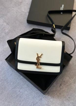 Кожаная сумка в стиле ysl премиум