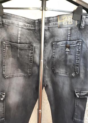Стильні молодіжні джинси  карго джоггери\ hots  jeans\чоловічі-підліток\р.s_m7 фото