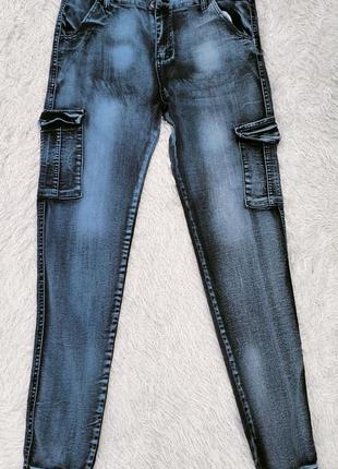 Стильні молодіжні джинси  карго джоггери\ hots  jeans\чоловічі-підліток\р.s_m9 фото