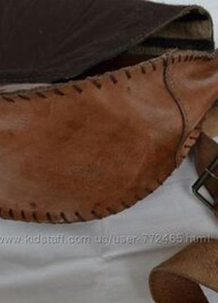 Сумка шкіра буйвола хутро поні італія ручна работа як нова7 фото