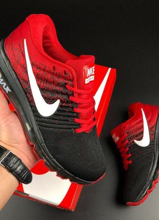 Жіночі кросівки nike air max 2017 сіточка літні чорні червоні