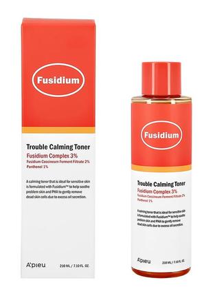 Успокаивающий тонер для лица a'pieu fusidium trouble calming toner1 фото