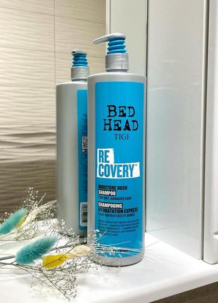 Шампунь для сухого та пошкодженого волосся tigi bed head recovery shampoo 970 мл.
