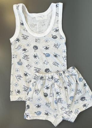 Комплект белья майка + трусы боксеры на 3-4 года