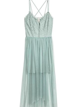 Кружевное платье, сарафан h&amp;m с фатиновой юбкой.2 фото