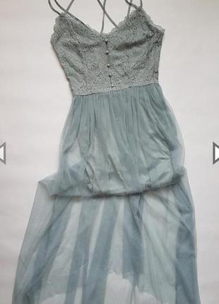 Кружевное платье, сарафан h&amp;m с фатиновой юбкой.5 фото
