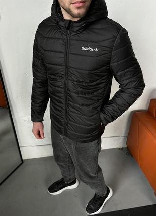 Мужская куртка adidas черная весна\осень8 фото